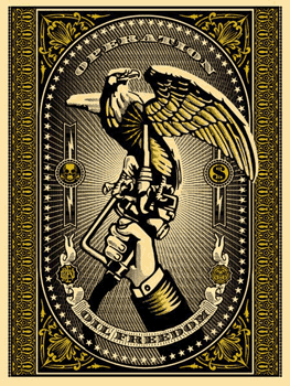 Operation oil Freedom Gold - Shepard Fairey