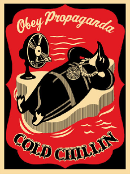 Cold Chillin red - Shepard Fairey