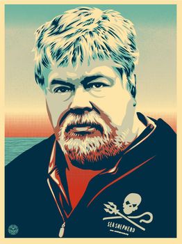 Paul Watson light blue - Shepard Fairey