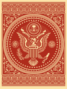 Presidential Seal red - Shepard Fairey