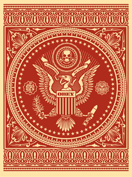 Presidential Seal red - Shepard Fairey