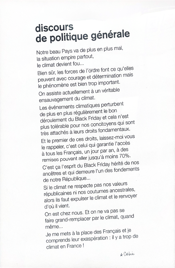 Discours de politique générale