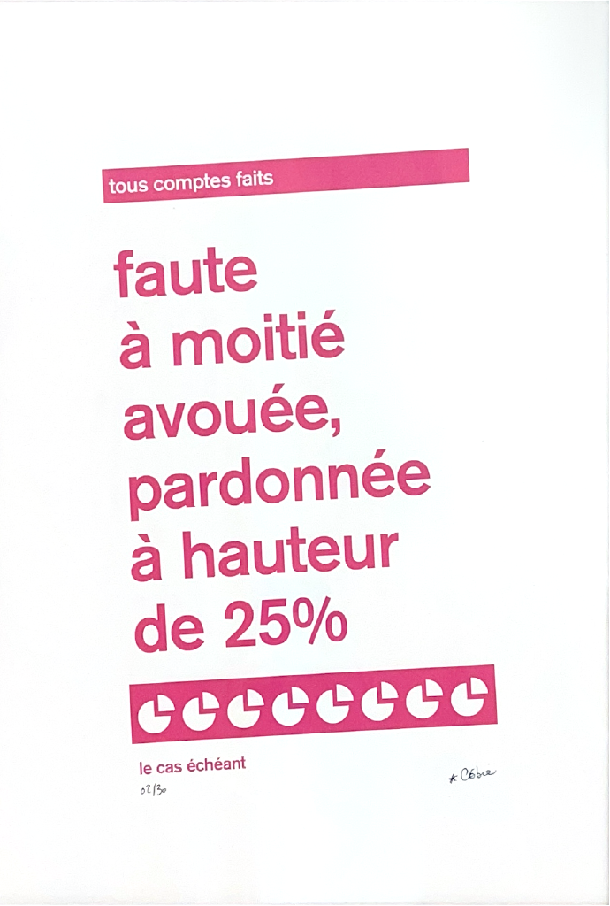 Faute à moitié avouée