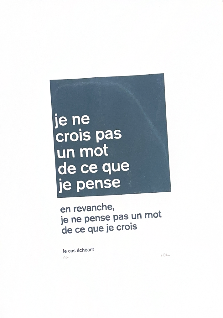 Je crois que je pense