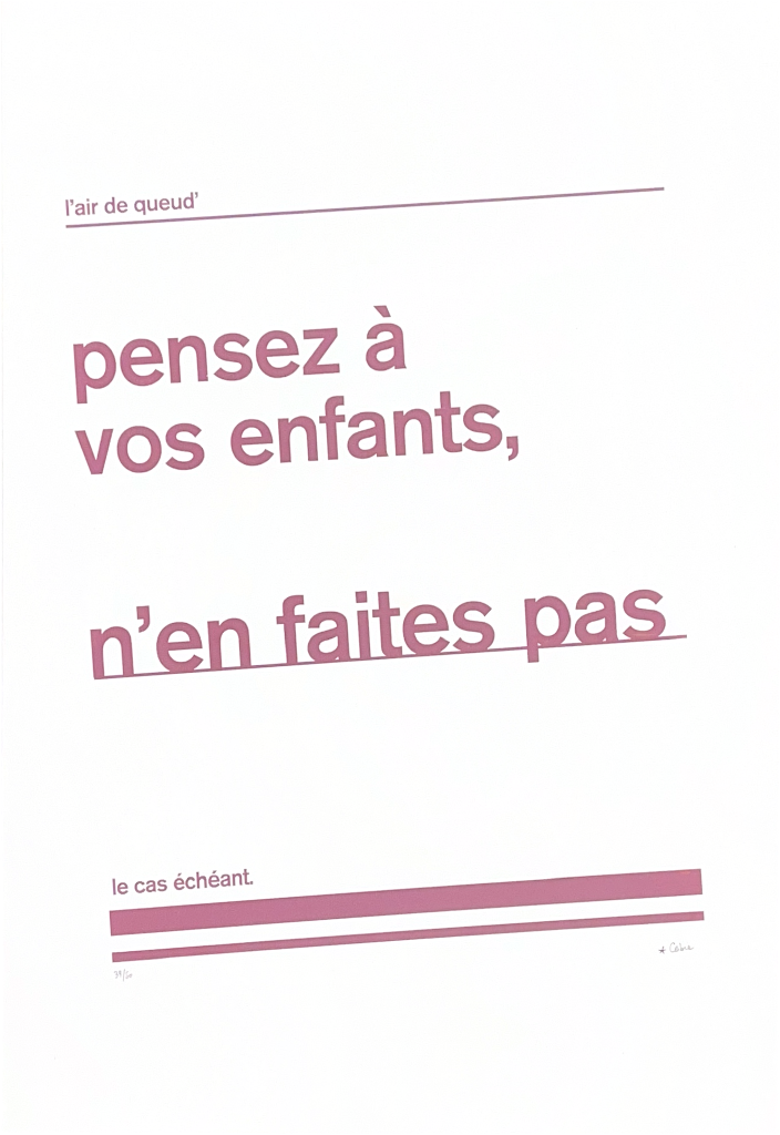 Pensez à vos enfants