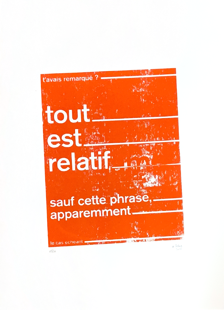 Tout est (presque) relatif