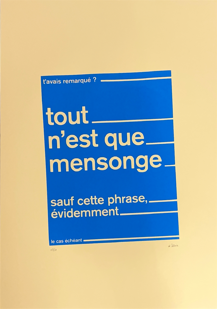 Tout n’est que mensonge