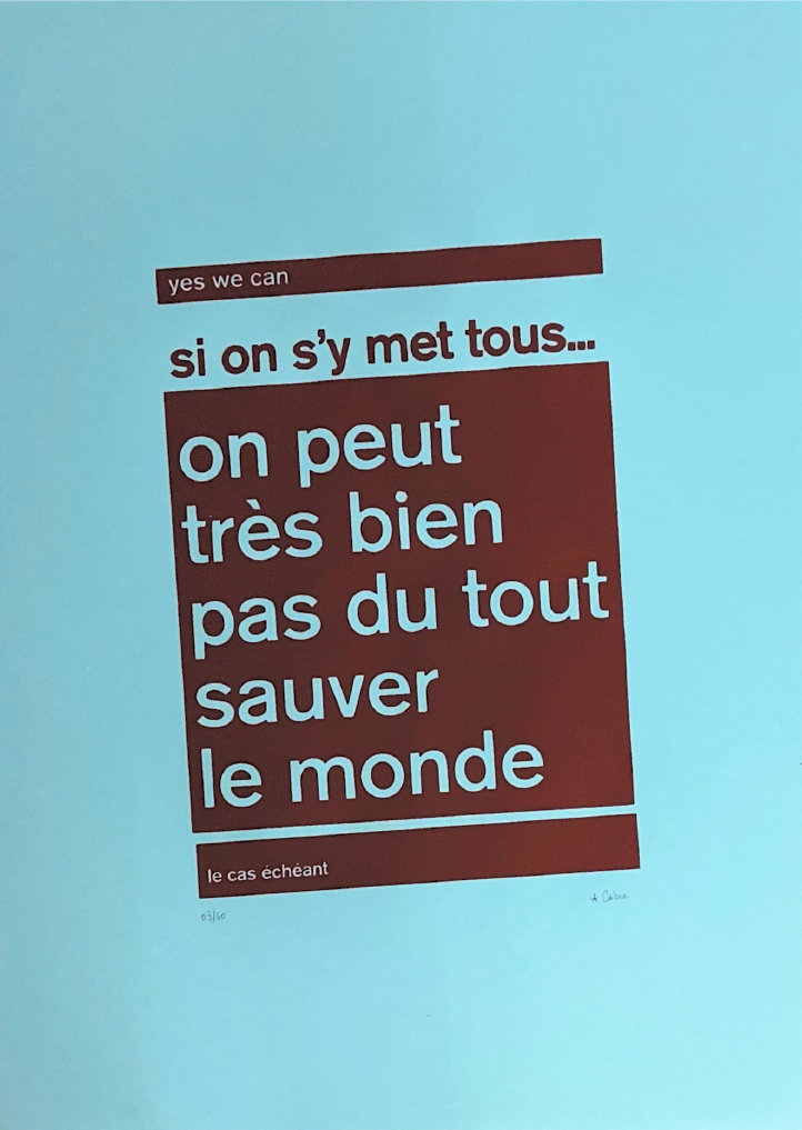 Yes we can - sauver le monde